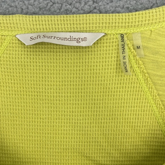 Soft Surroundings yellow base layer pullover thermal women’s shirt medium warm - Picture 5 of 9